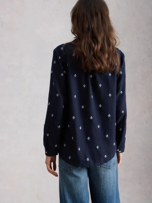 Chemise Sophie en coton biologique - Dark Navy - 44 Image 4