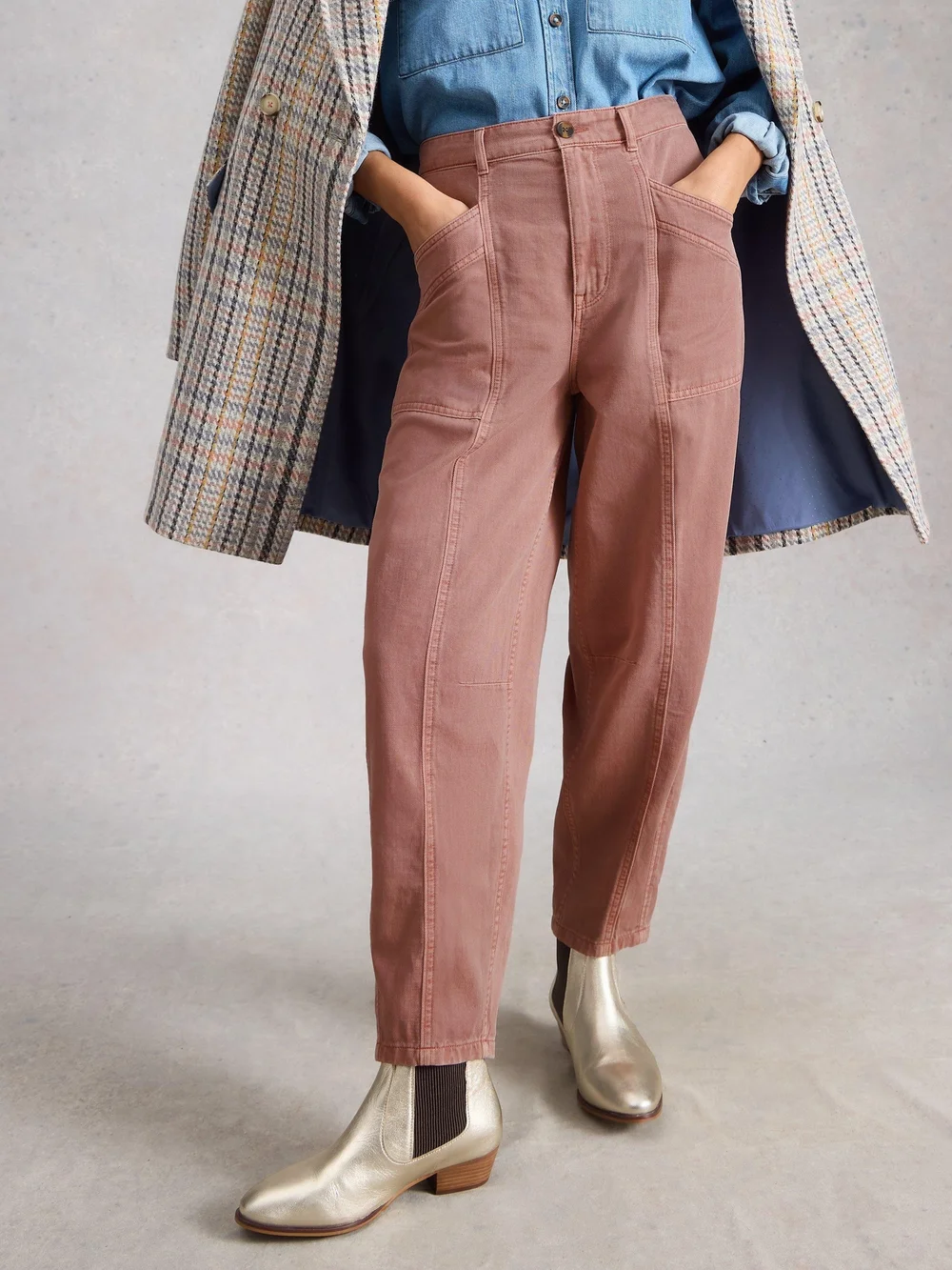 Pantalon Aubrey Barrel - Mid Pink - 50/R Image 1