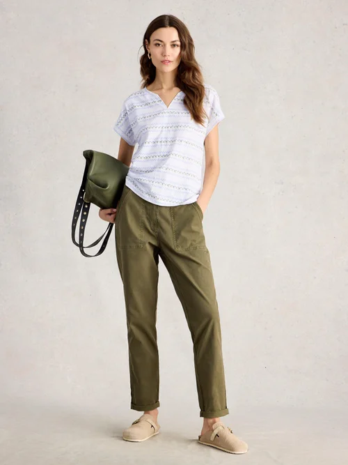 T-SHIRT BRODÉ À IMPRIMÉ NELLY - White Mlt - 50 Image 2