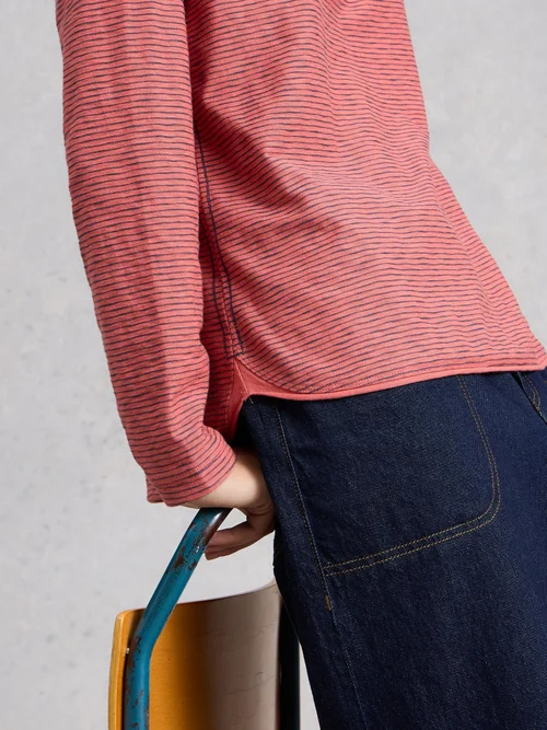 Tee-shirt manches longues Clara Texture - Mid Pink - 52 Image 3