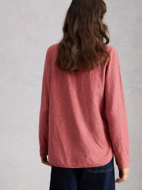 Tee-shirt manches longues Clara Texture - Mid Pink - 52 Image 4