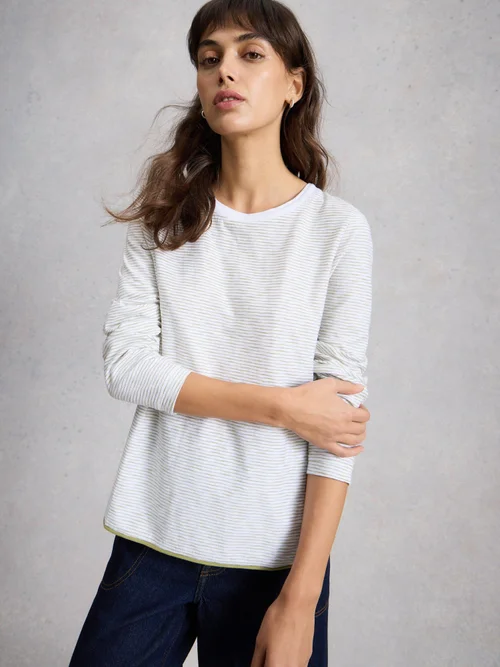 Tee-shirt manches longues Clara Texture - White Mlt - 52 Image 3