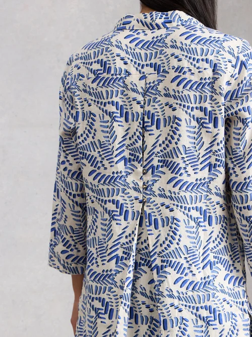 Tunique en lin Bianca - Ivory Pr - 50/R Image 4