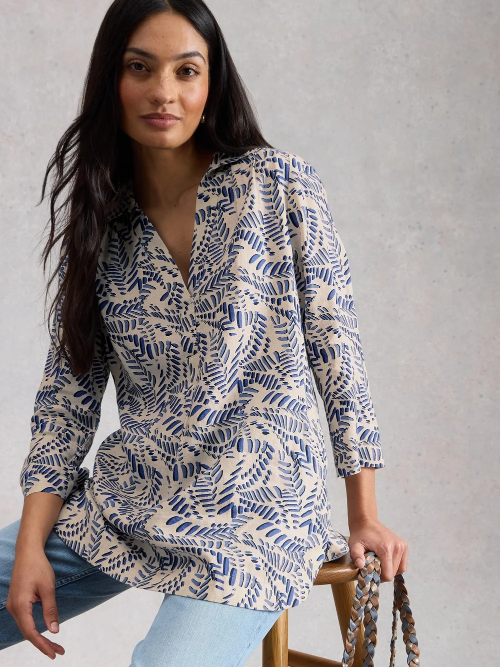 Tunique en lin Bianca - Ivory Pr - 52/R Image 1