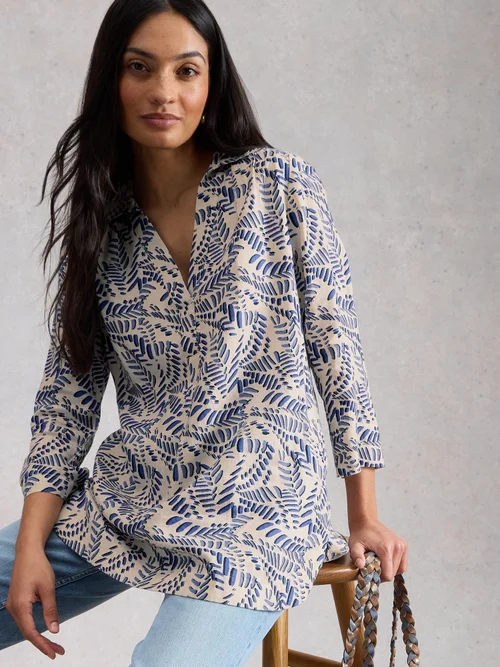 Tunique en lin Bianca - Ivory Pr - 52/R Image 1