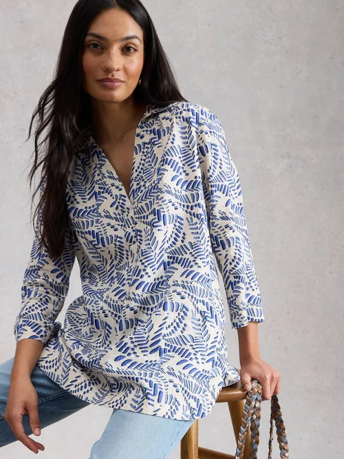 Tunique en lin Bianca - Ivory Pr - 50/R Image 1