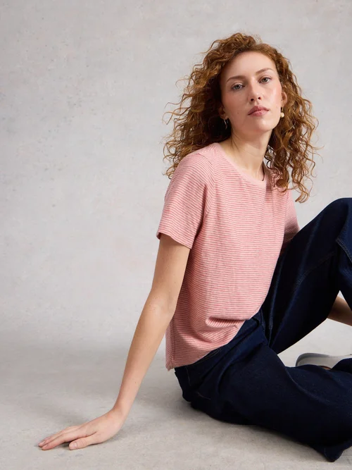 T-SHIRT À MANCHES COURTES CLARA TEXTURE - Mid Pink - 50 Image 1