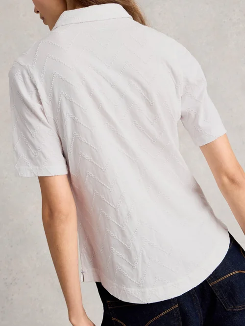 Chemise Annie manches courtes brodée - Bril White - 52 Image 4