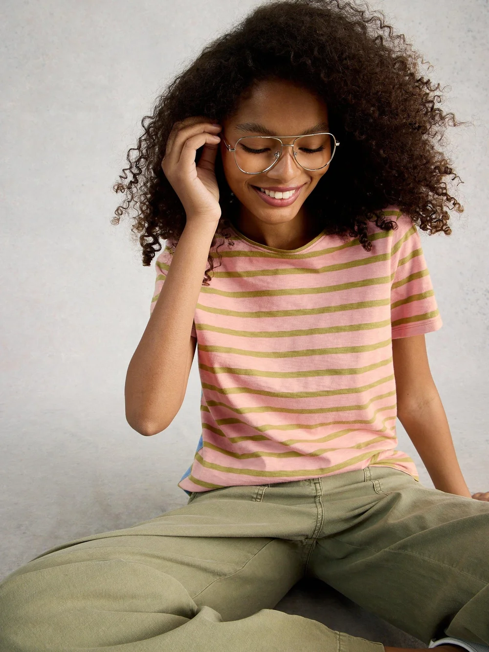 T-SHIRT À RAYURES ABBIE - Pink Mlt - 52 Image 1