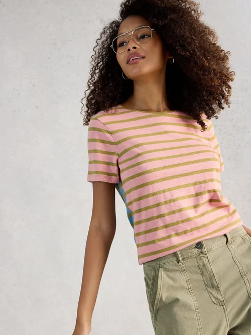 T-shirt Abbie rayé - Pink Mlt - 50 Image 3