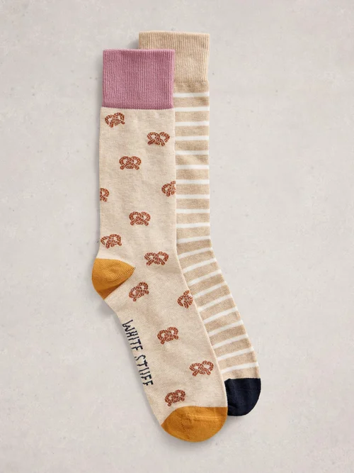 Lot de 2 paires de chaussettes cheville Bretzel - Nat Mlt - 44-46 Image 1