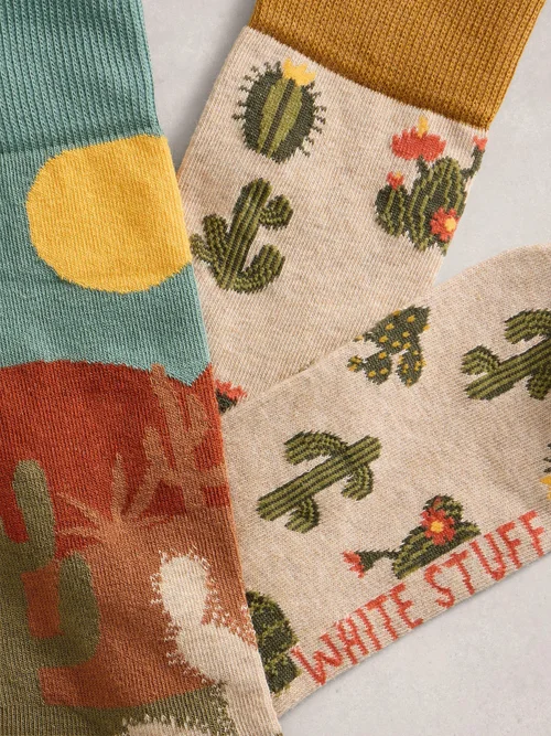 Lot de 2 paires de chaussettes cactus - Orange Pr - 44-46 Image 2