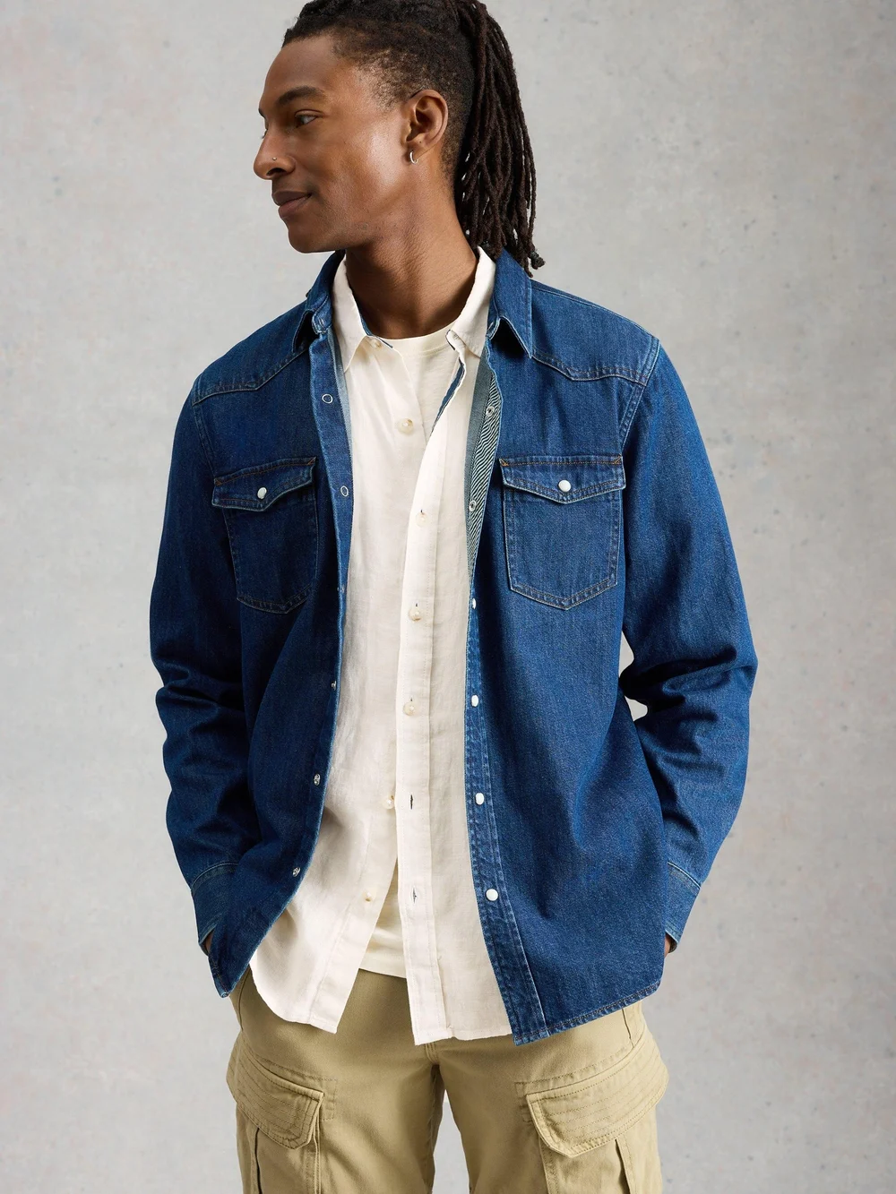 Chemise Keswick Ss En Lin - Bril White - XXXL Image 1