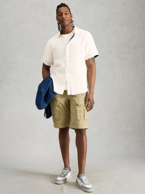 Chemise Keswick Ss En Lin - Bril White - XXXL Image 2