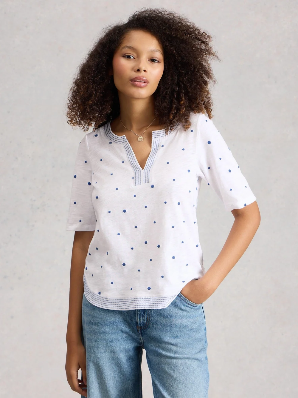 Tee-shirt brodé Weaver Notch - White Mlt - 52 Image 1