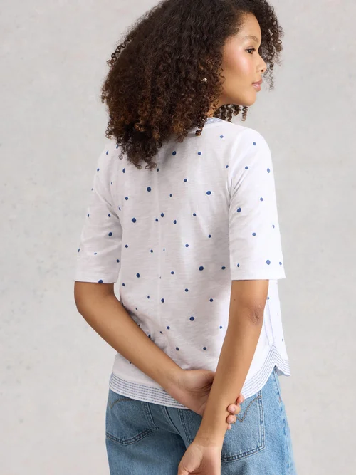 T-SHIRT BRODÉ WEAVER NOTCH - White Mlt - 52 Image 4