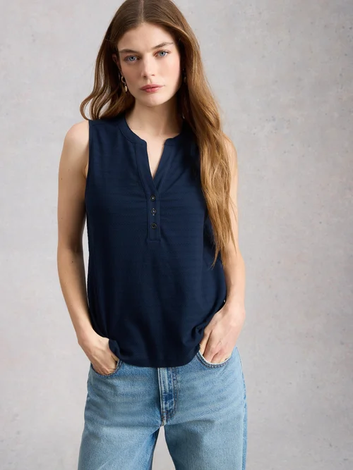Veste texturée Nora à encolure crantée - Dark Navy - 50 Image 3