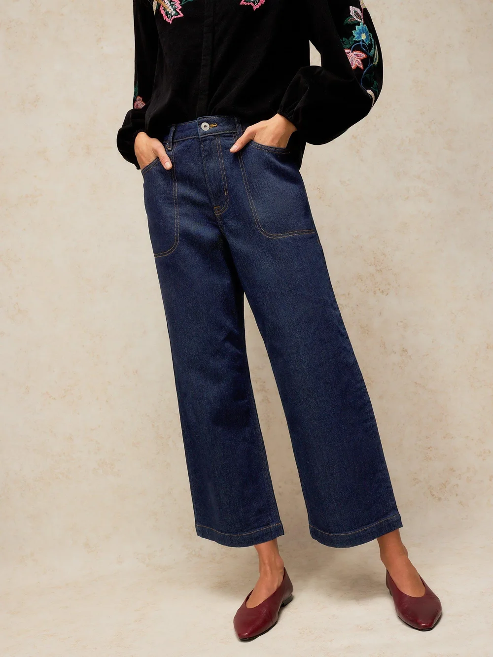 Jean court à jambes larges Tia - Dk Denim - 52/R Image 1