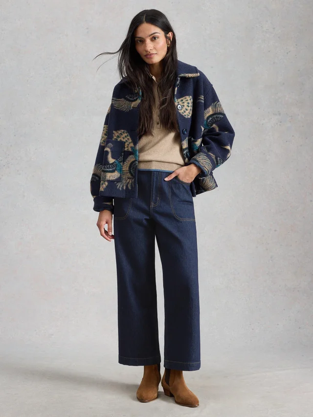 Jean court à jambes larges Tia