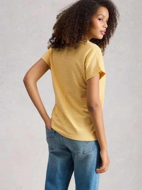 T-shirt texturé Nelly Notch - Lgt Yellow - 52 Image 4
