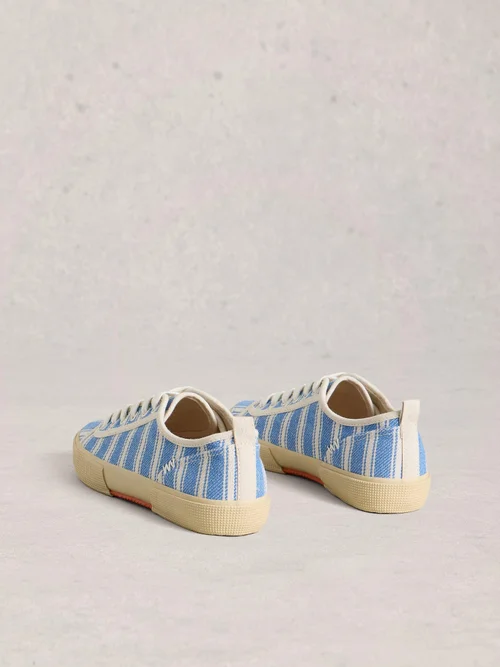 Baskets à lacets en toile Pippa - Blue Mlt - 41 Image 4