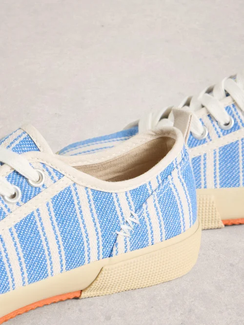 Baskets à lacets en toile Pippa - Blue Mlt - 41 Image 3
