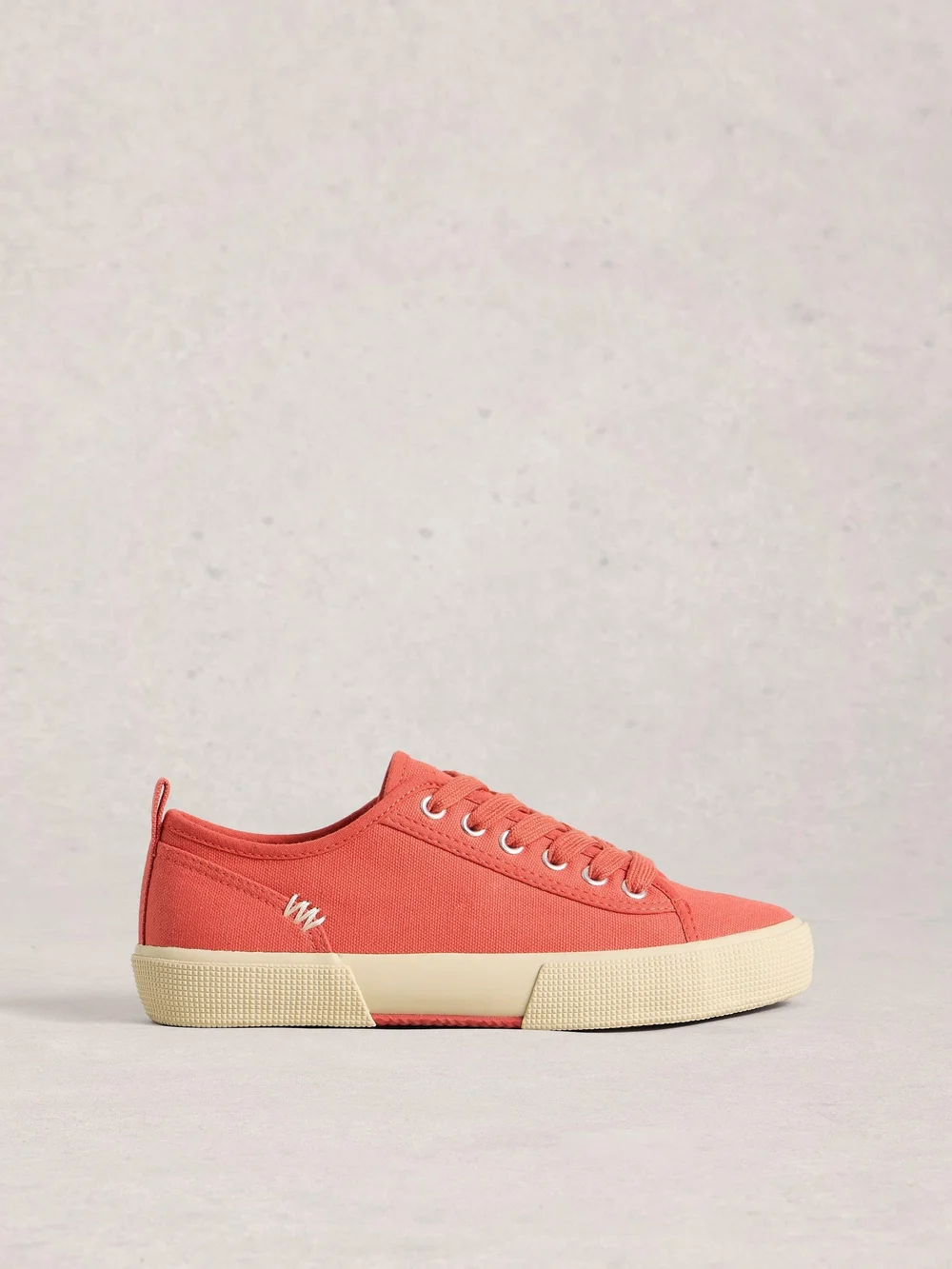 Baskets à lacets en toile Pippa - Mid Coral - 41 Image 1
