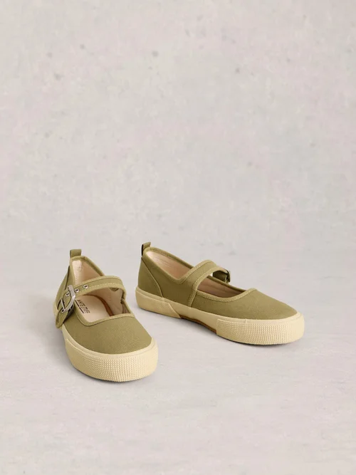 Pippa Mary Jane Trainer - Khaki Grn - 41 Image 2