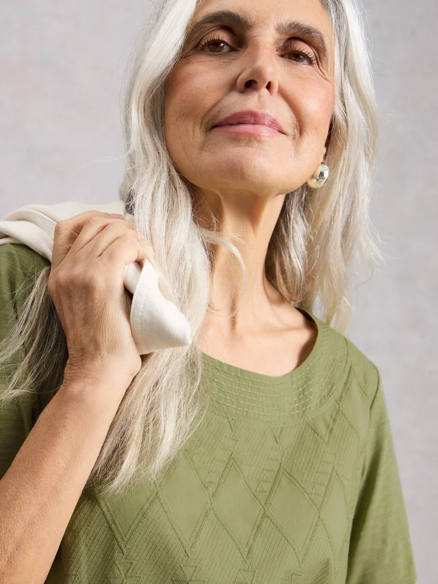 T-SHIRT BRODERIE TWEAVE