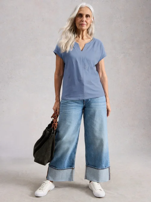 T-SHIRT BRODÉ NELLY - Mid Blue - 52 Image 2