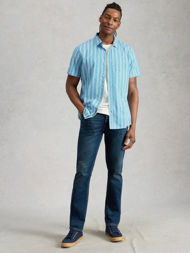 Chemise Finsbury SS à imprimé poisson