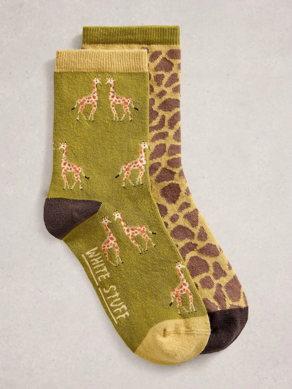 Lot de 2 paires de chaussettes cheville Girafe - Green Mlt - 39-41 Image 1