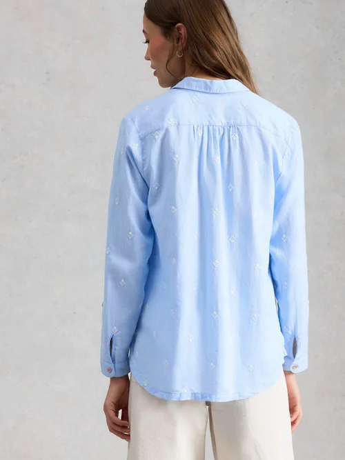 Chemise Sophie en coton biologique - Blue Mlt - 52 Image 4