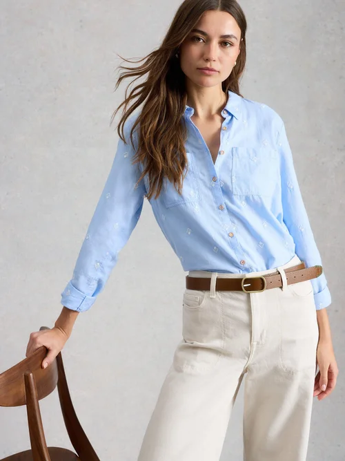 Chemise Sophie en coton biologique - Blue Mlt - 52 Image 3