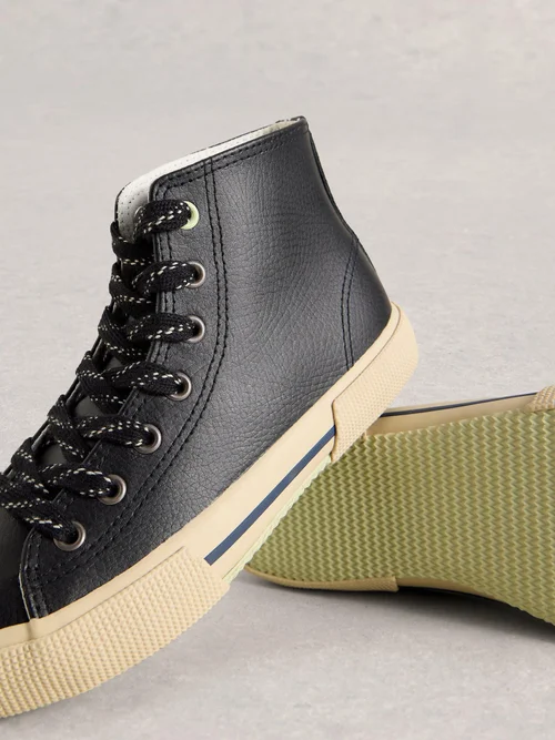 Baskets montantes en cuir Pippa - Pure Blk - 41 Image 3