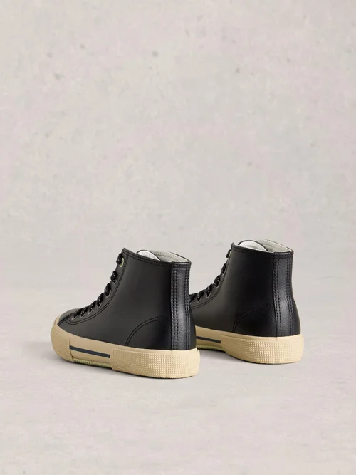 Baskets montantes en cuir Pippa - Pure Blk - 41 Image 4