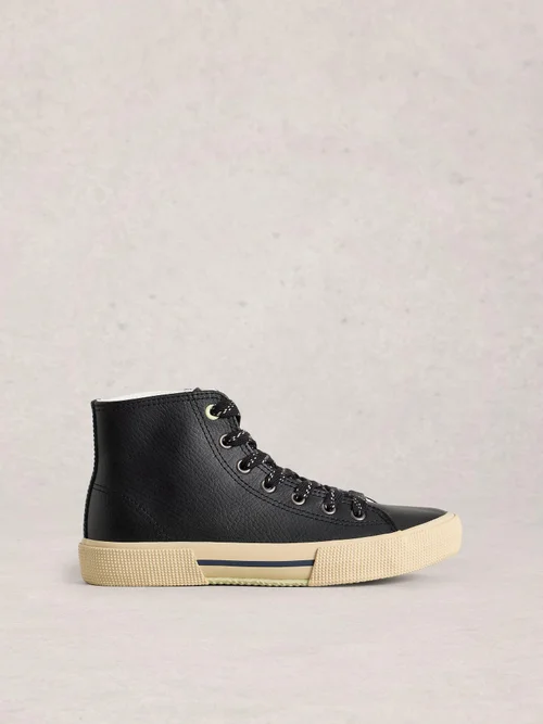Baskets montantes en cuir Pippa - Pure Blk - 41 Image 1