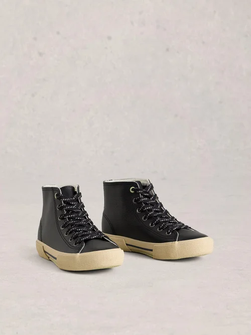 Baskets montantes en cuir Pippa - Pure Blk - 41 Image 2