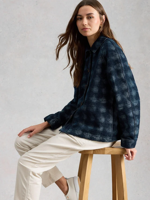 Veste en denim jacquard Eden