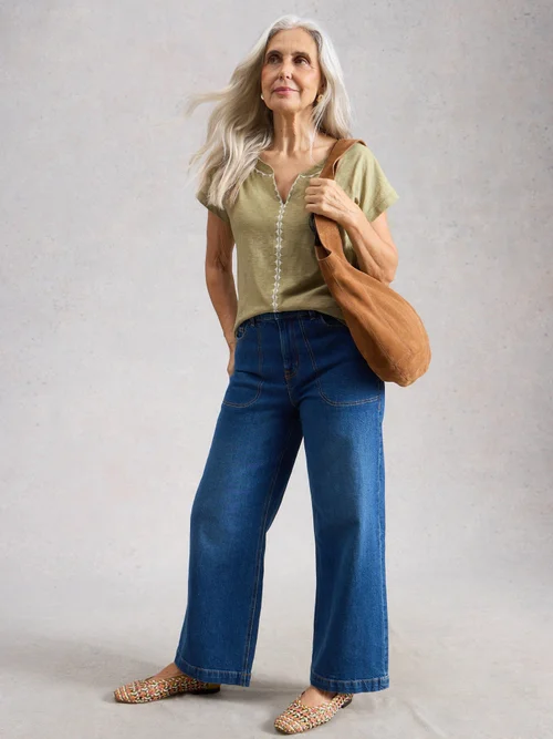 T-SHIRT BRODÉ NELLY PLAIN - Green Mlt - 50 Image 2