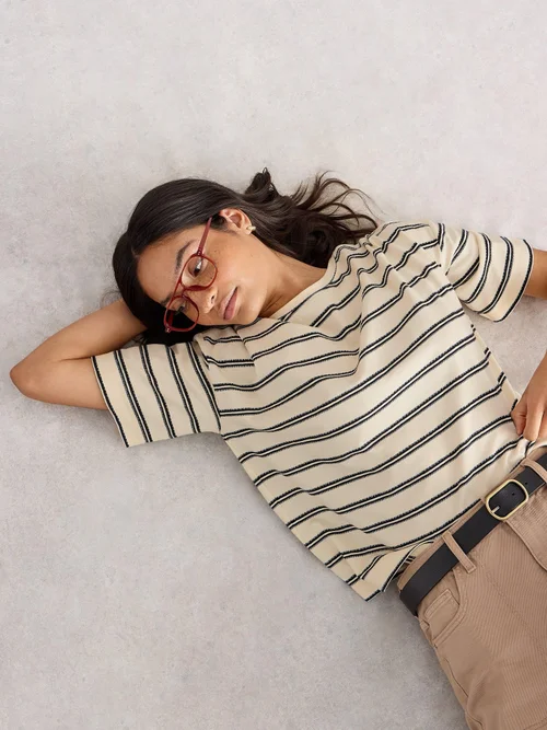 T-SHIRT À RAYURES KATYA - Ivory Mlt - 52 Image 1