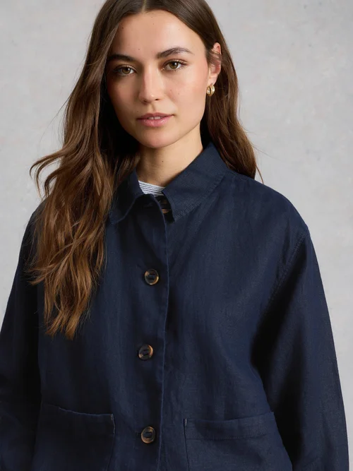 Veste en lin Isabel - Dark Navy - 52 Image 3