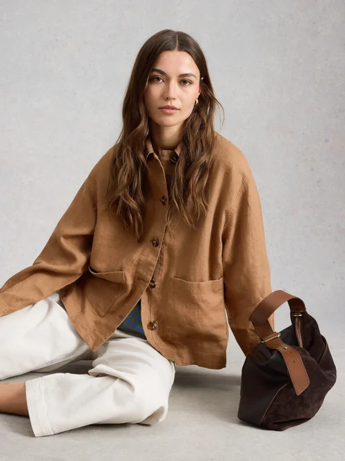 Veste en lin Isabel - Mid Tan - 52 Image 1