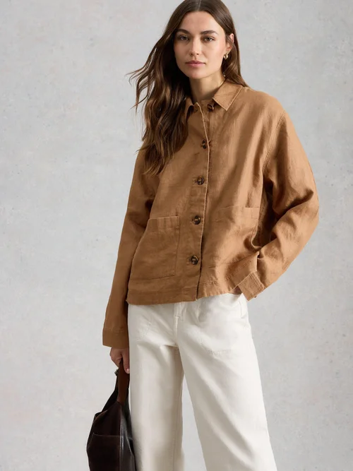 Veste en lin Isabel - Mid Tan - 52 Image 3