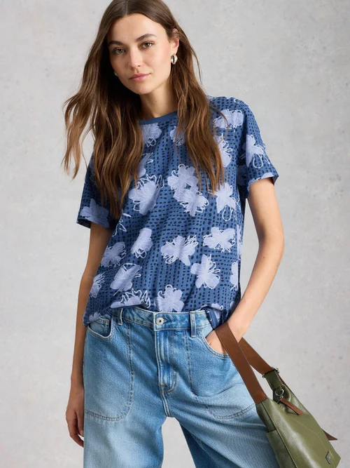T-SHIRT À MANCHES COURTES CLARA - Navy Multi - 48 Image 1