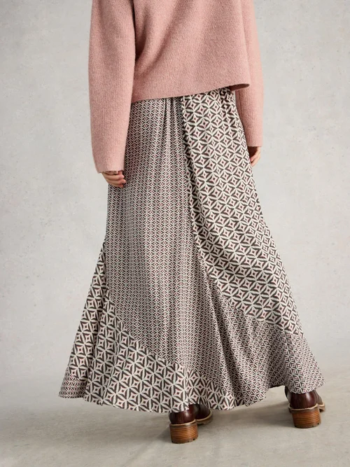 Jupe longue Sara - Blk Mlt - 48/R Image 4