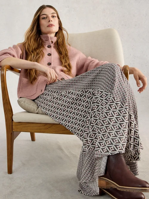 Jupe longue Sara - Blk Mlt - 48/R Image 3