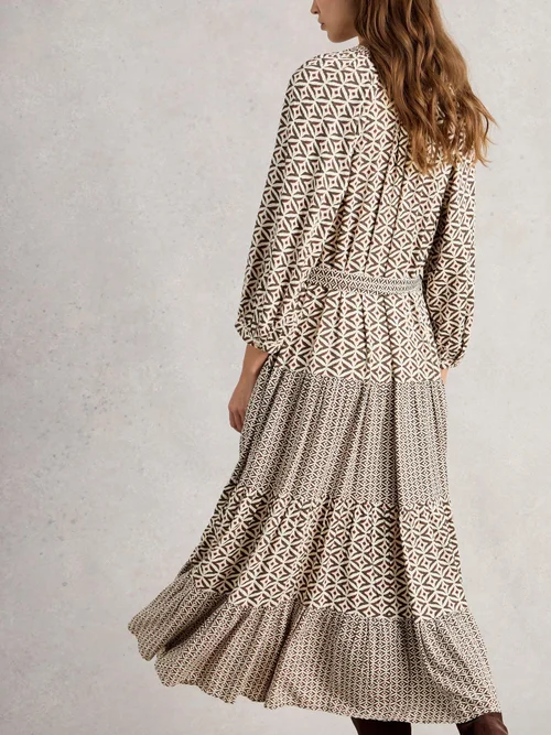 Robe midi Clémentine - Blk Mlt - 52/R Image 4