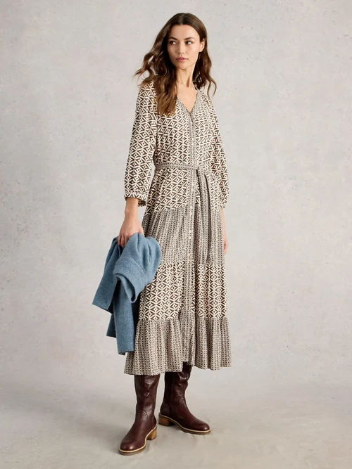 Robe midi Clémentine - Blk Mlt - 52/R Image 2