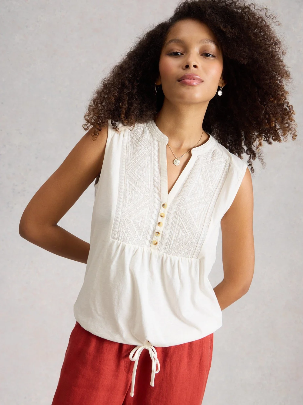 CHEMISE SANS MANCHES PEONY - Bril White - 52 Image 1